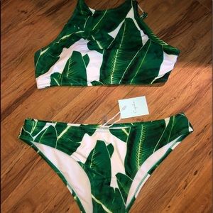Cupshe Leaf Print Bikini